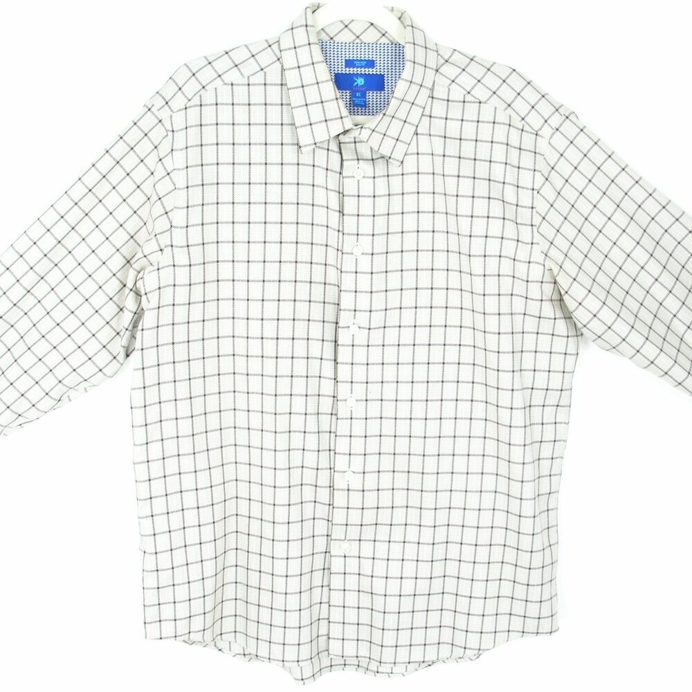 EGARA Long Sleeve Button Down Men's Shirt - Unique Buttons - Large